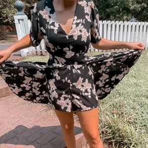 Angie’s Floral Maxi Romper